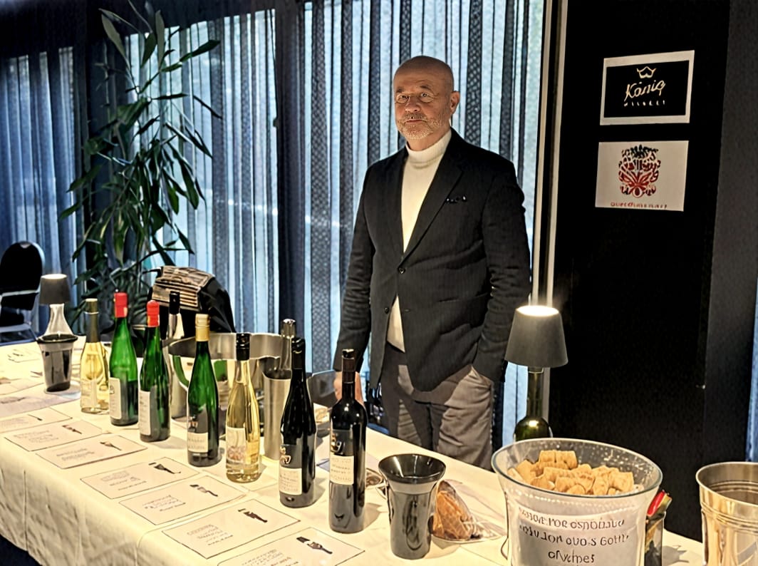 Jules tijdens een private tasting op locatie